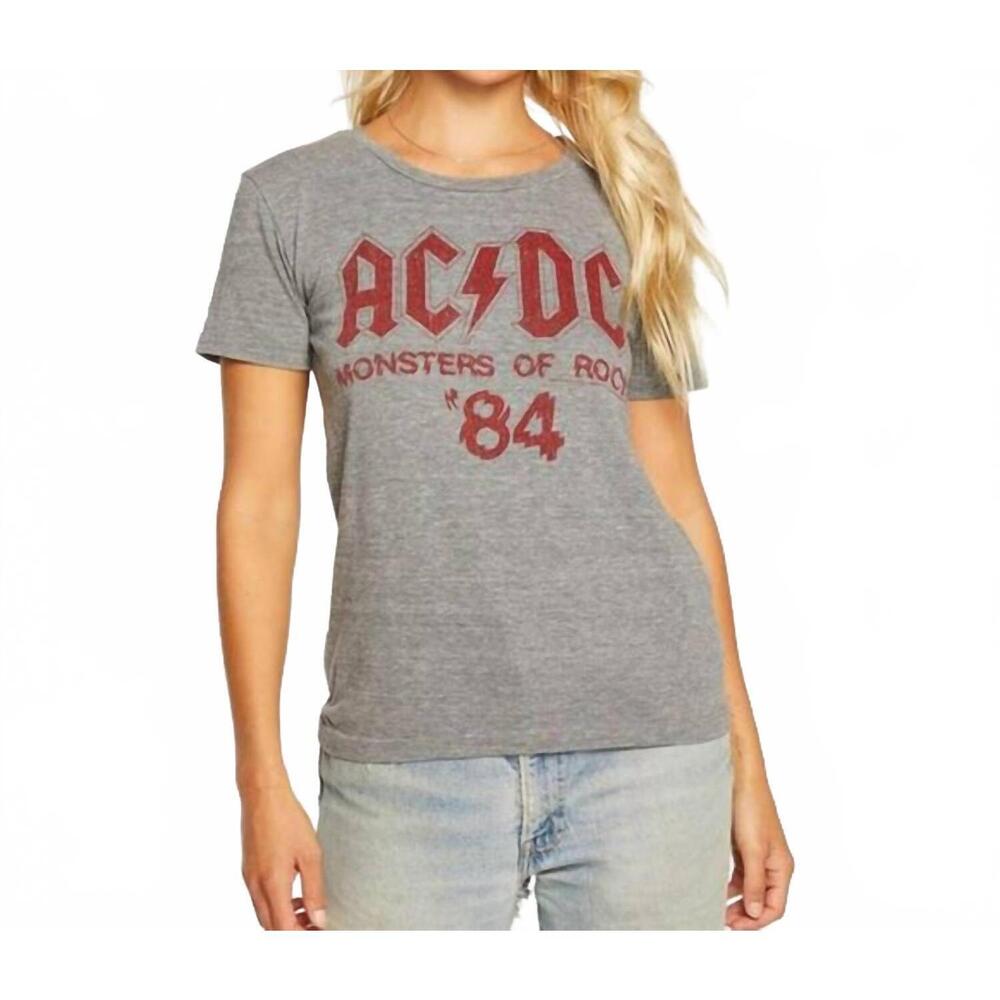 NEW CHASER acdc monsters of rock graphic tee in grey